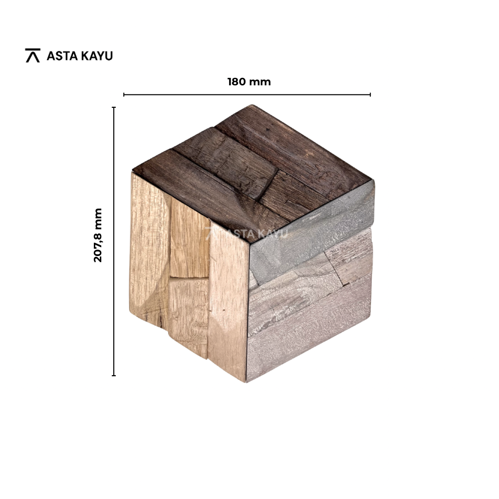 Hexa Rustic 3D Holz Wandpaneele – FSC® Meranti Sechseck Wandverkleidung – Premium Naturholz Wanddekoration – 18 Paneele (0,5 m²) – 180 × 207,8 mm