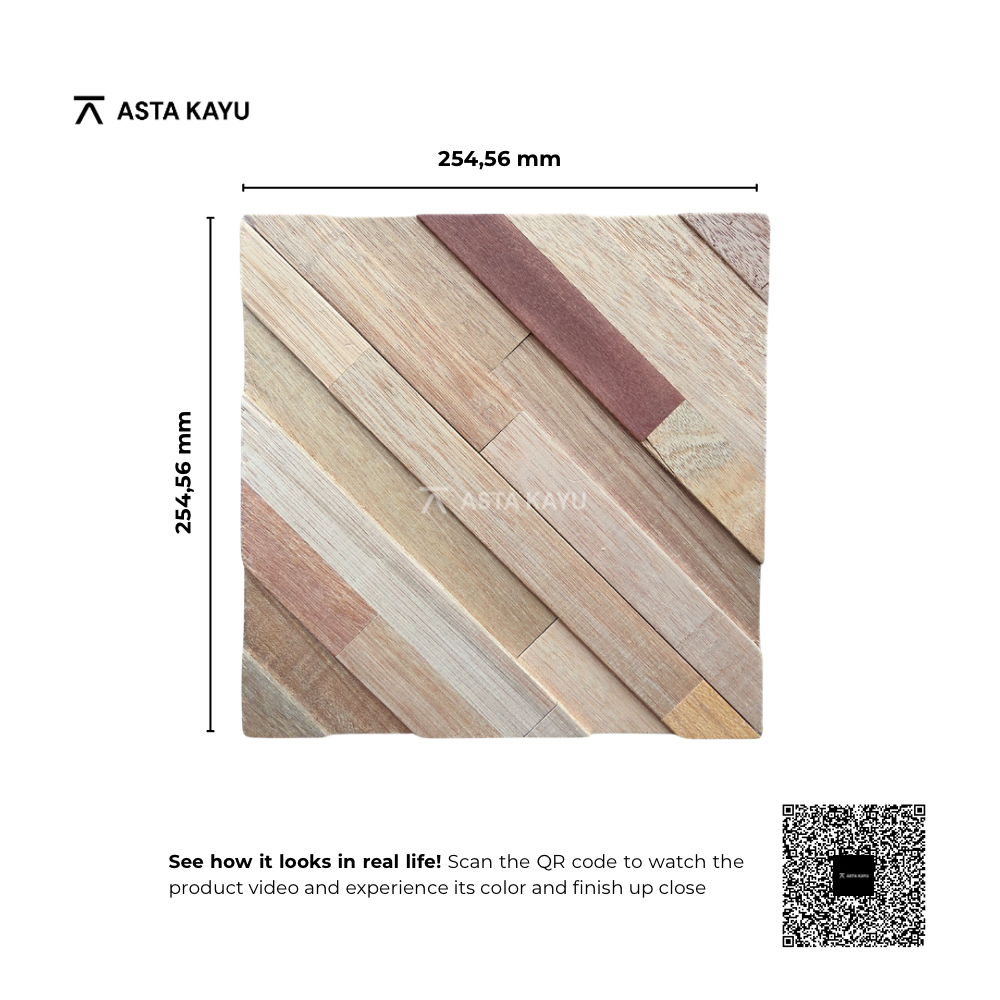 Rhombus Natural – 3D Wooden Wall Panels