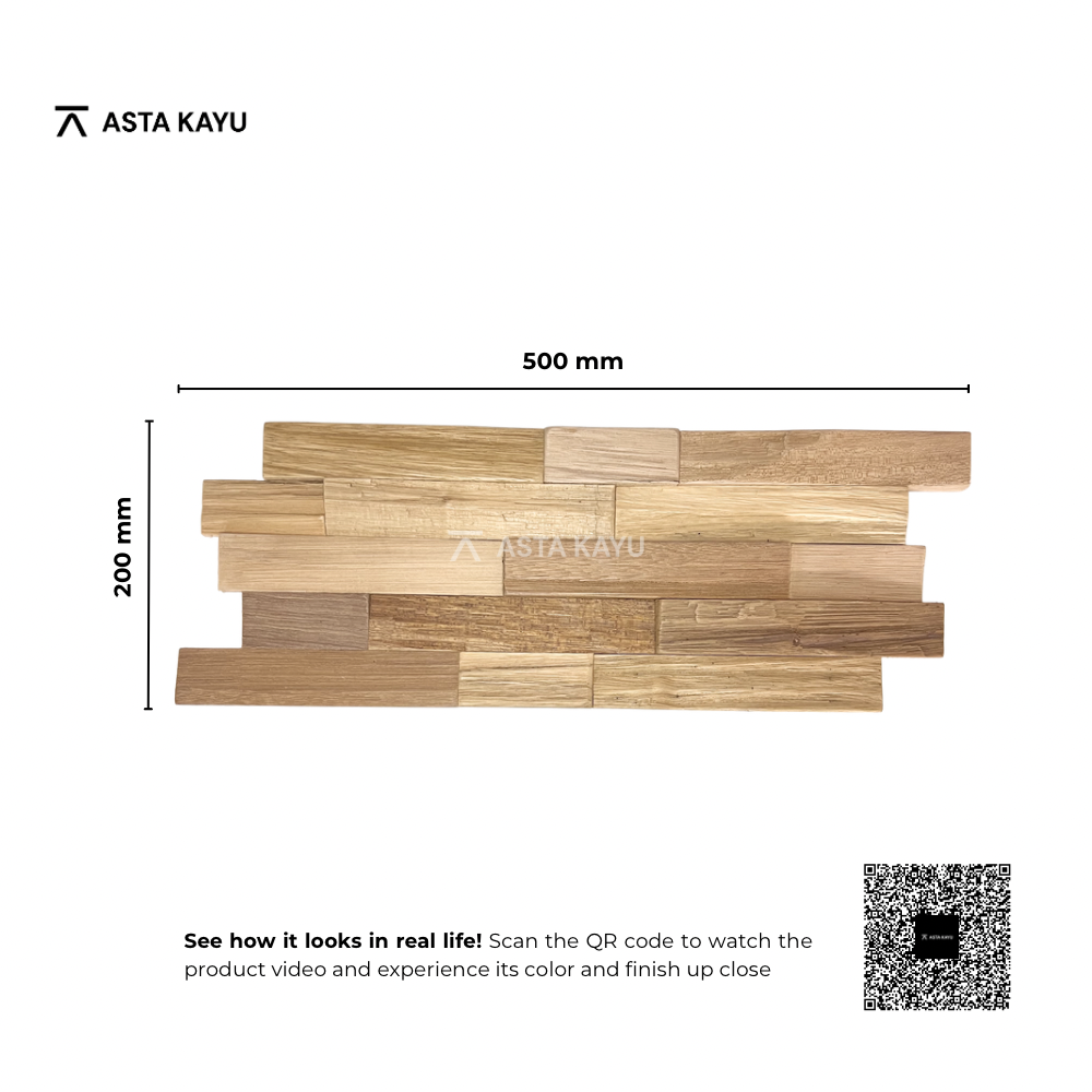 Sulawesi Natural Limestone – 3D Wooden Wall Panels