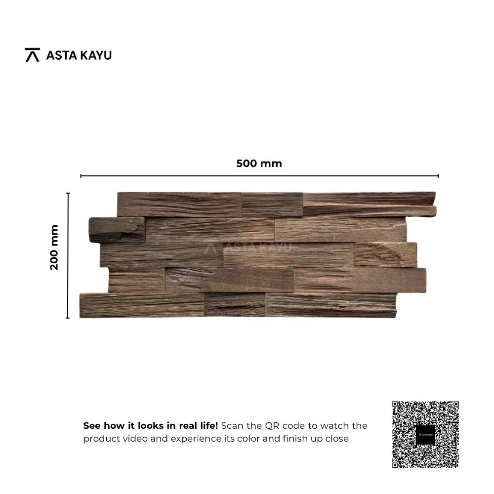 Sumatra Smoked Cocoa – 3D Wooden Wall Panels